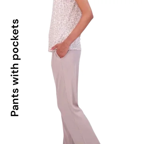 Live 2 Lounge | 3 Piece Women's Lounge Set Cooling Effects | Tan | M = 8/10 - Picture 2 of 8